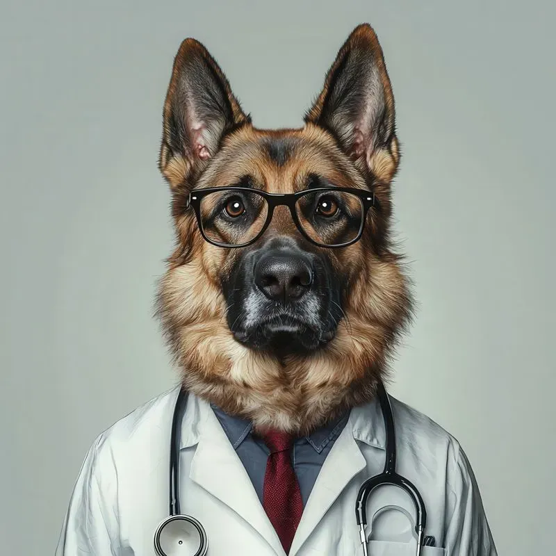 Photorealistic Doctor Animal Portraits