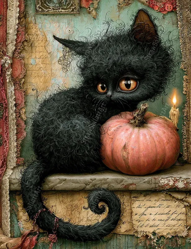 Romantic Victorian Halloween Ephemera