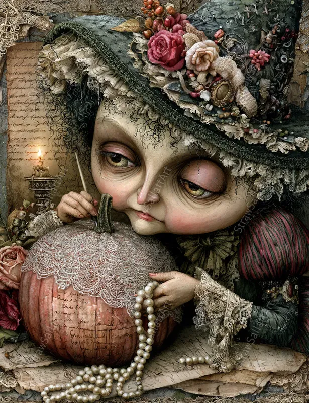 Romantic Victorian Halloween Ephemera