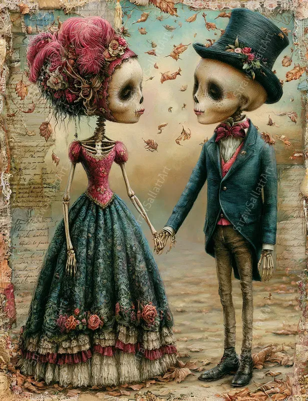 Romantic Victorian Halloween Ephemera
