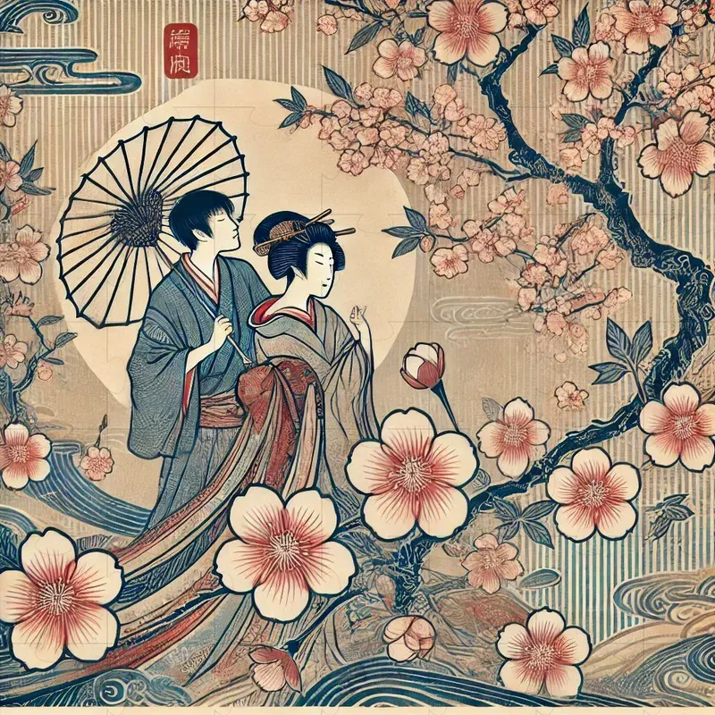 Japanese Ukiyoe Style Art