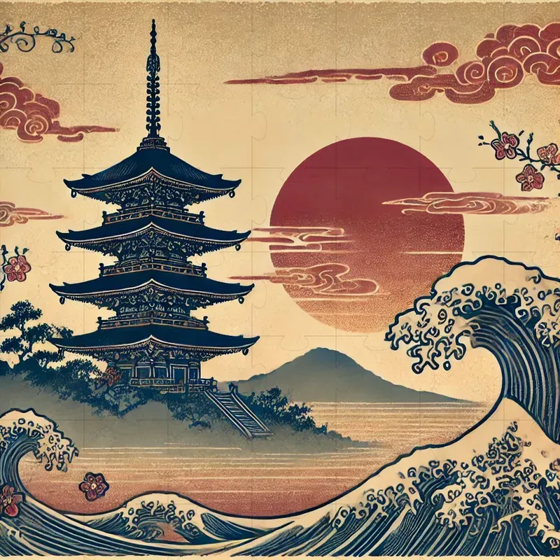 Japanese Ukiyoe Style Art