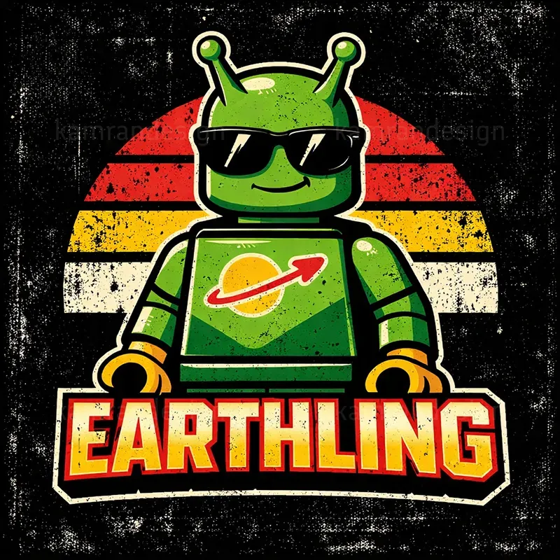 Retro Lego Minifigure Tshirt Art