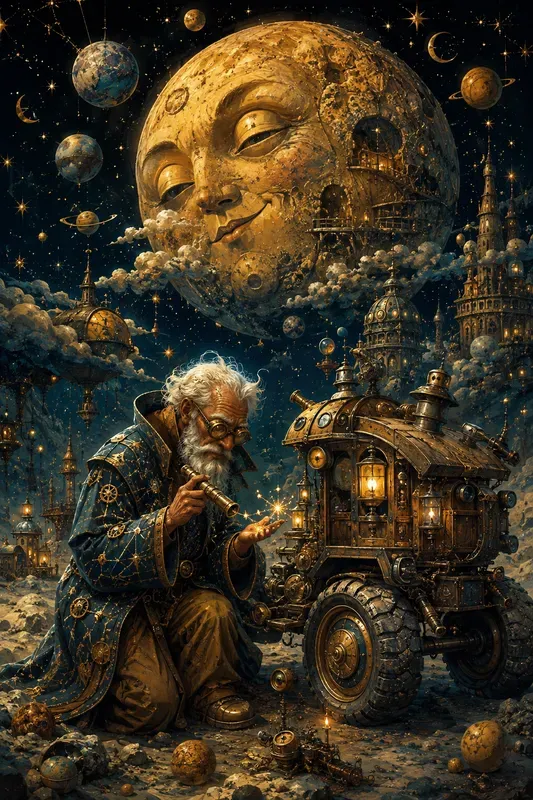 Surreal Cosmic Character Art
