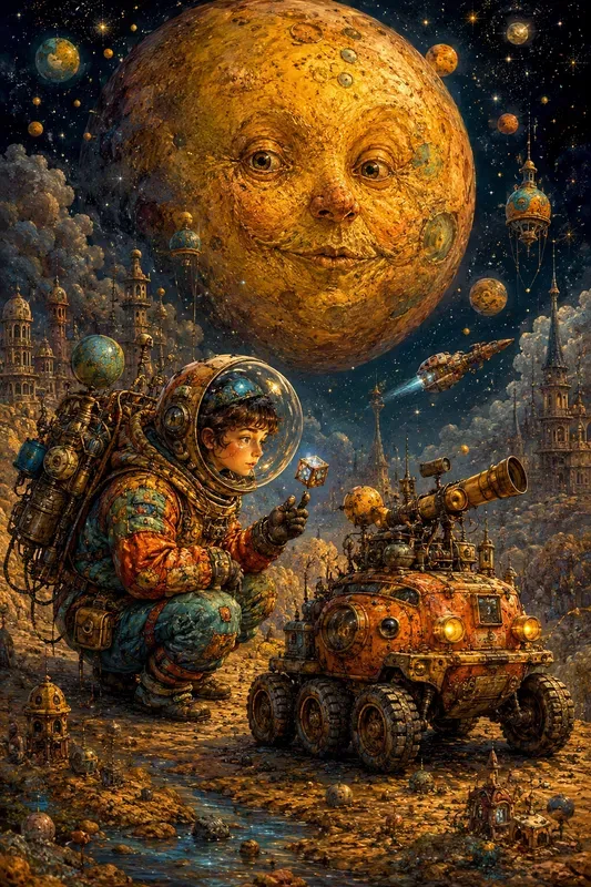 Surreal Cosmic Character Art
