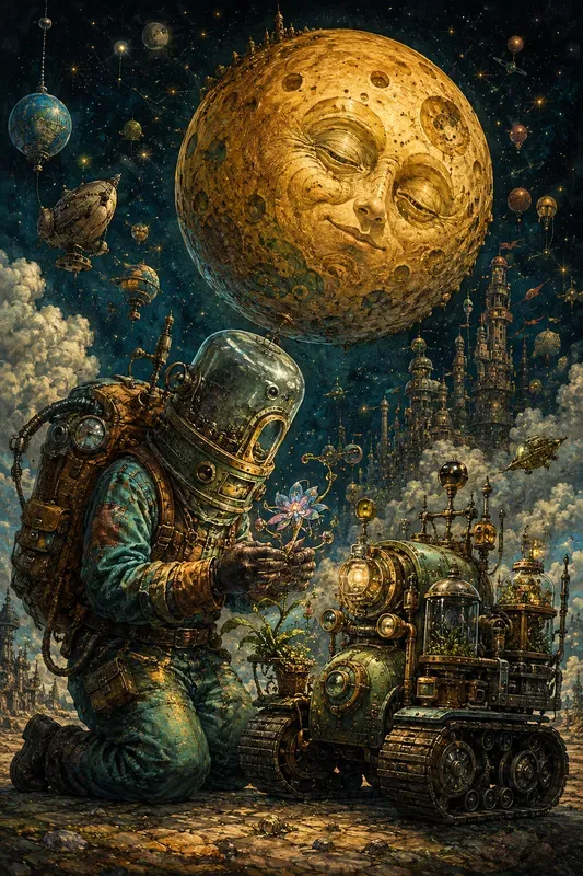Surreal Cosmic Character Art