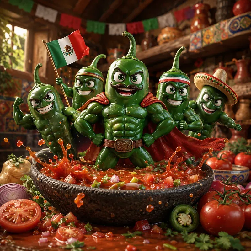 Fiery Food Characters