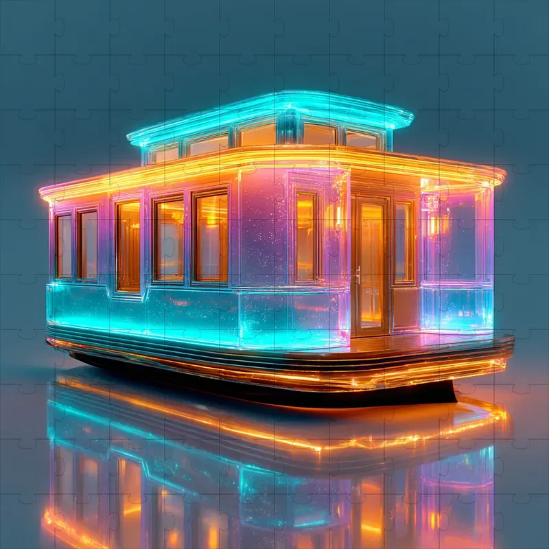 Neon Glass Glow Crystal Renders