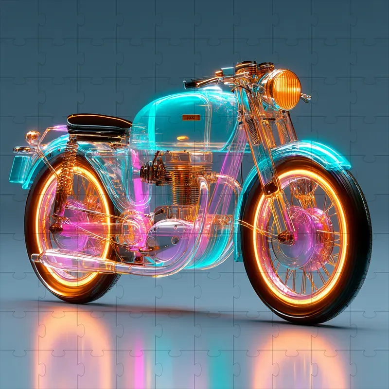 Neon Glass Glow Crystal Renders