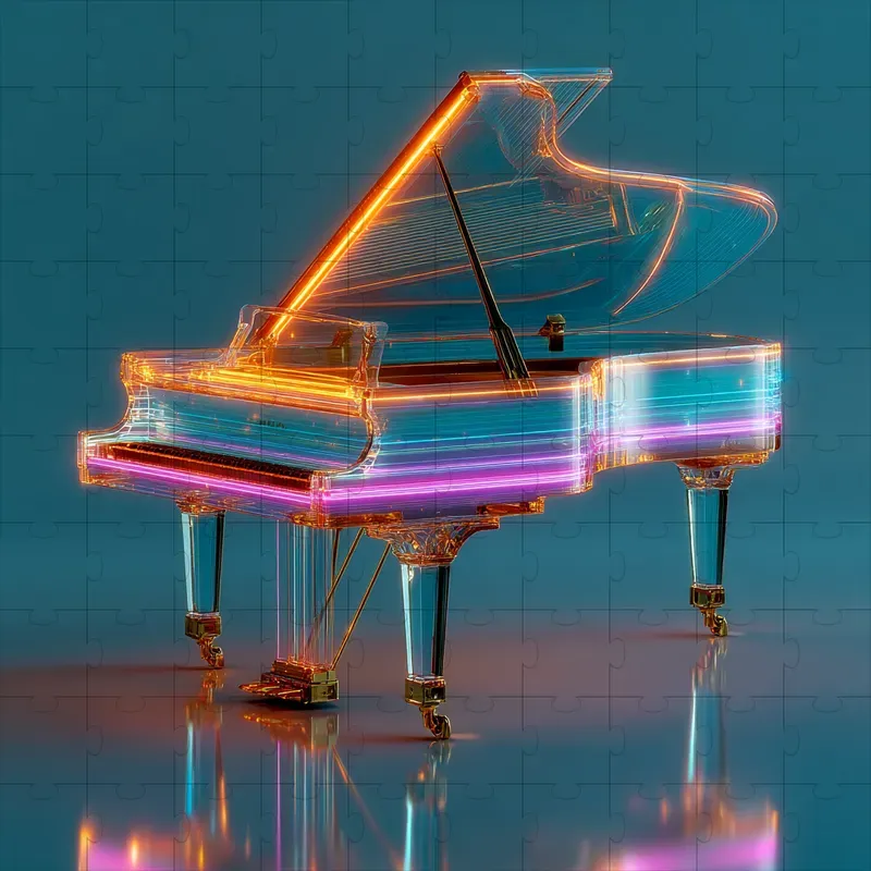 Neon Glass Glow Crystal Renders