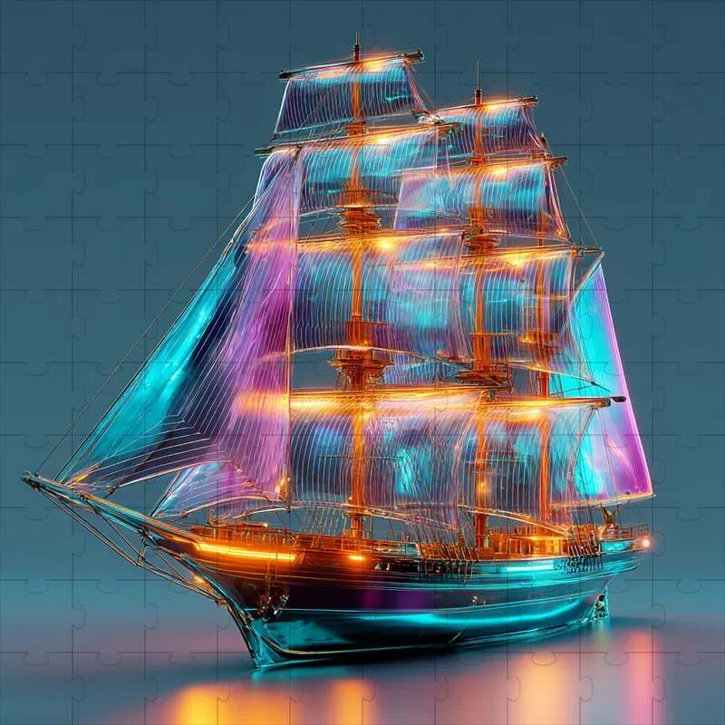Neon Glass Glow Crystal Renders