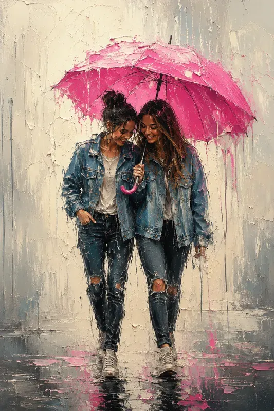 Impasto Rain Paintings