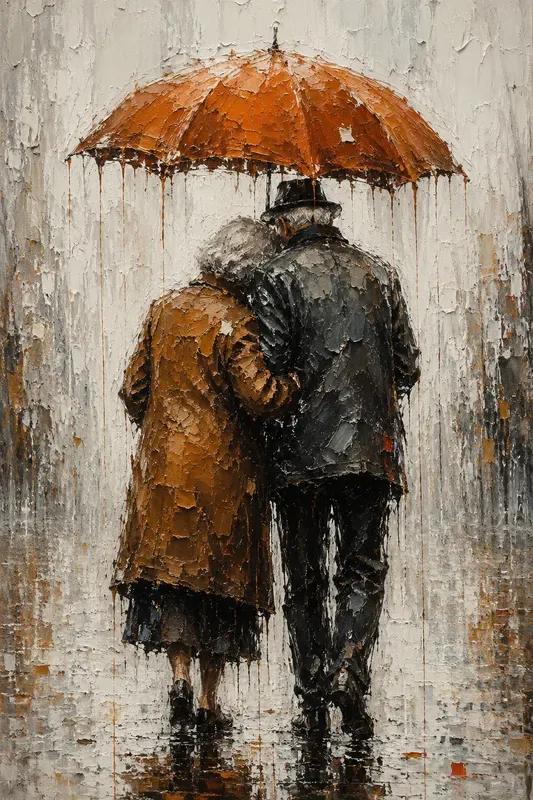 Impasto Rain Paintings