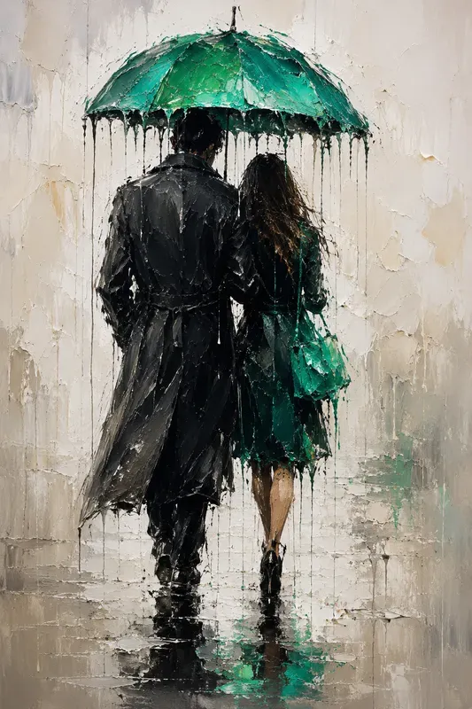 Impasto Rain Paintings