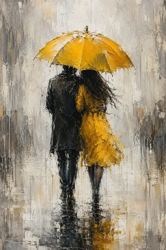 Impasto Rain Paintings