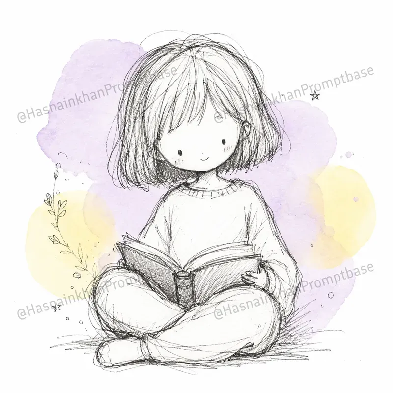Hand Drawn Sketchy Girl Characters