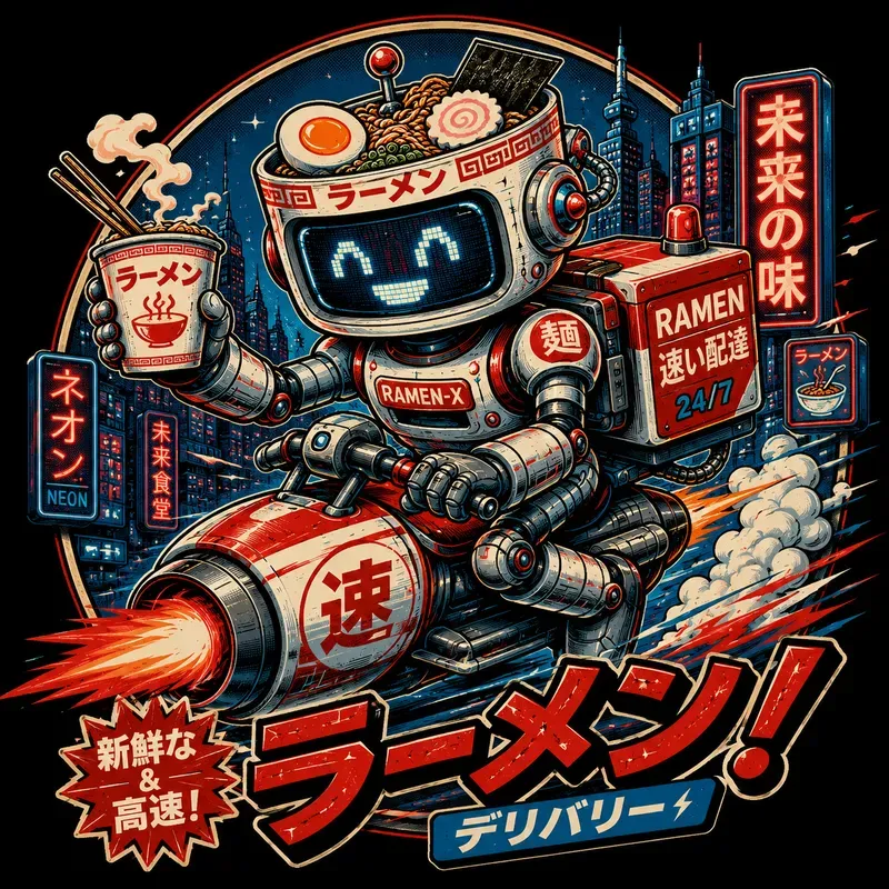 Retro Delivery Mascot Packs