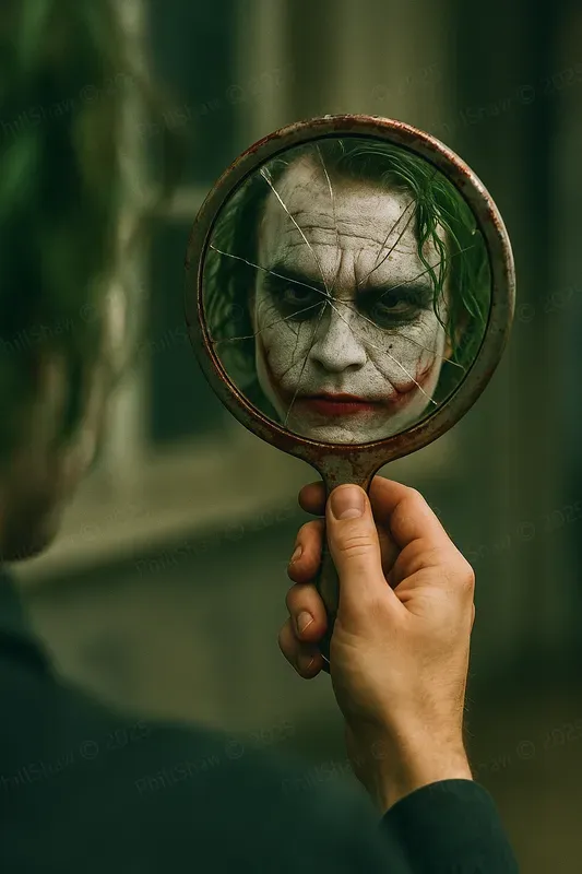 Over Shoulder Mirror Holder Portraits