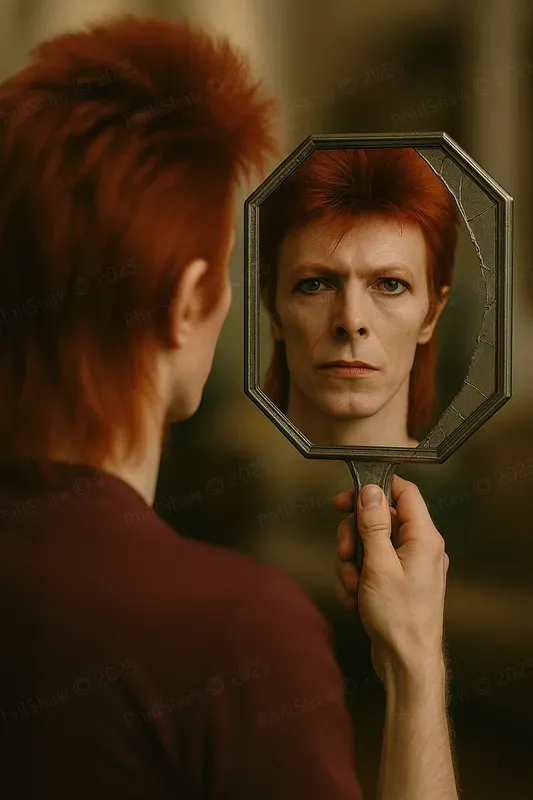 Over Shoulder Mirror Holder Portraits