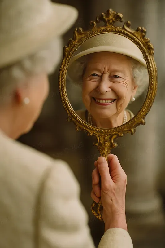 Over Shoulder Mirror Holder Portraits