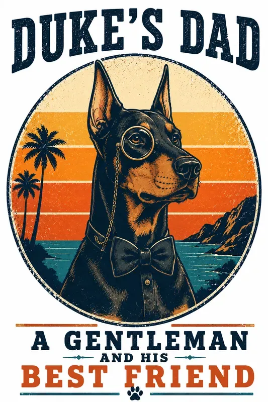 Retro Dog Dad Tshirt Design Engines