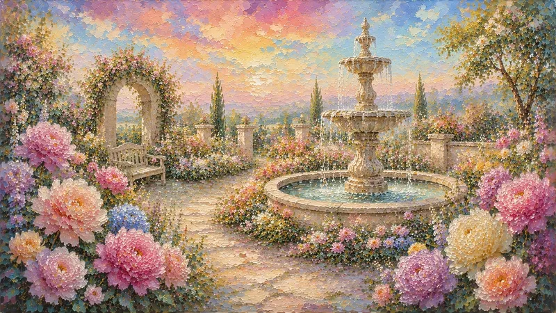 Dreamy Cottage Painting Tv Wall Art
