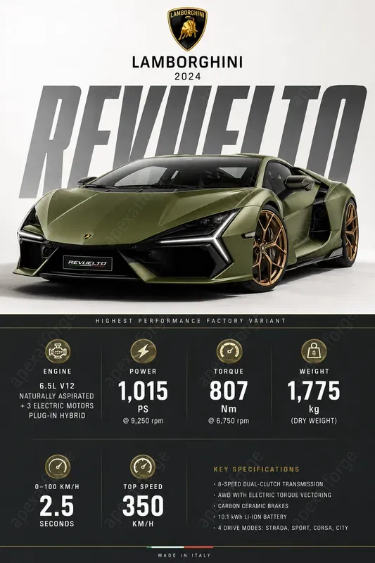 Car Specs 4K Infographics