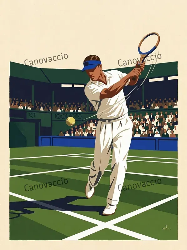Grand Slam Tennis Pochoir Art Prints