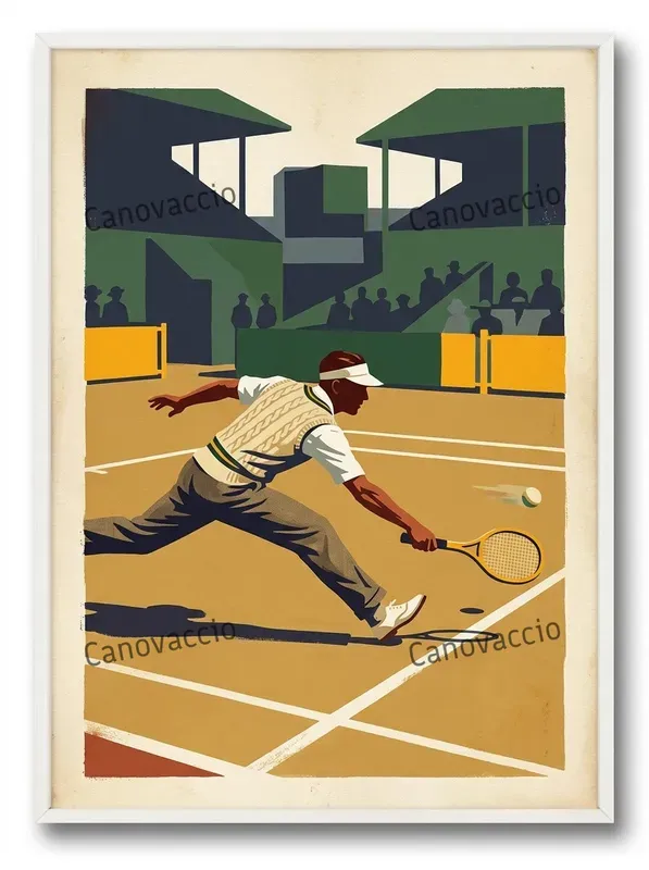 Grand Slam Tennis Pochoir Art Prints