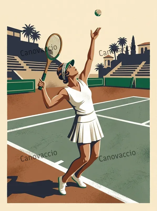 Grand Slam Tennis Pochoir Art Prints