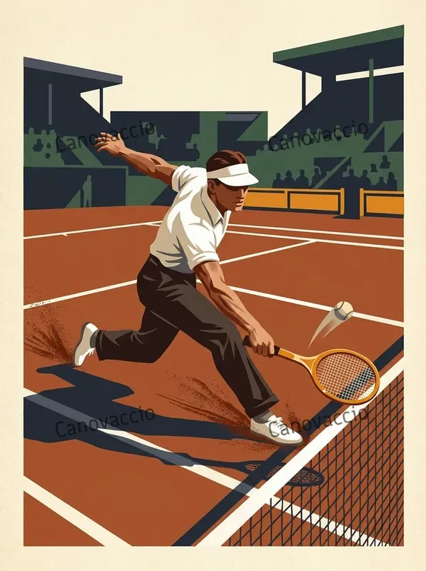 Grand Slam Tennis Pochoir Art Prints