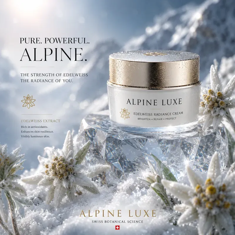 Luxury Frozen Skincare Advertisements