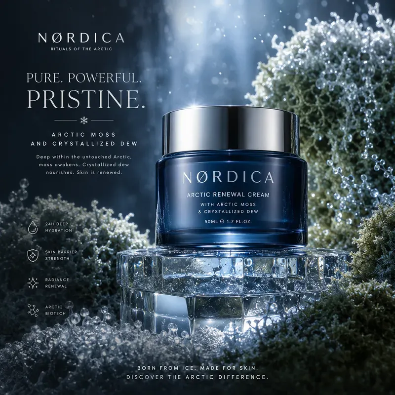 Luxury Frozen Skincare Advertisements