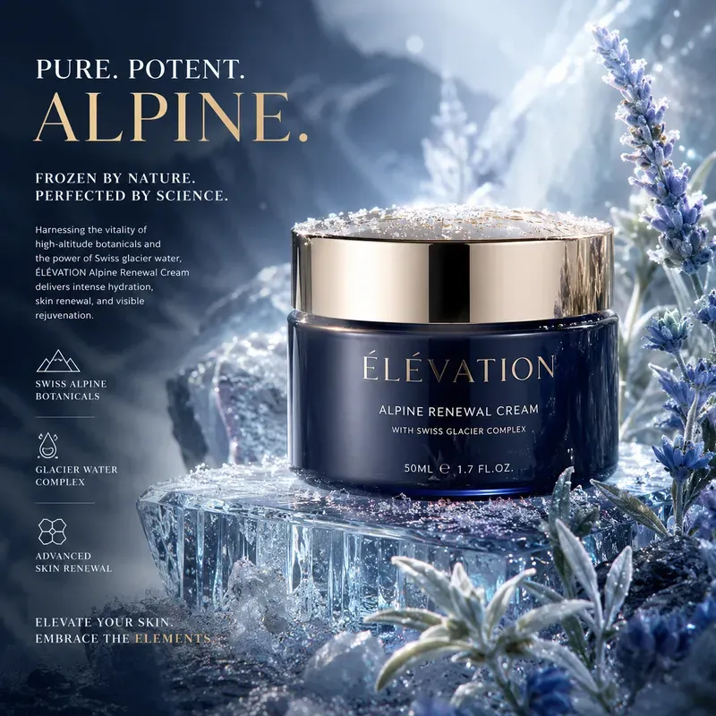 Luxury Frozen Skincare Advertisements