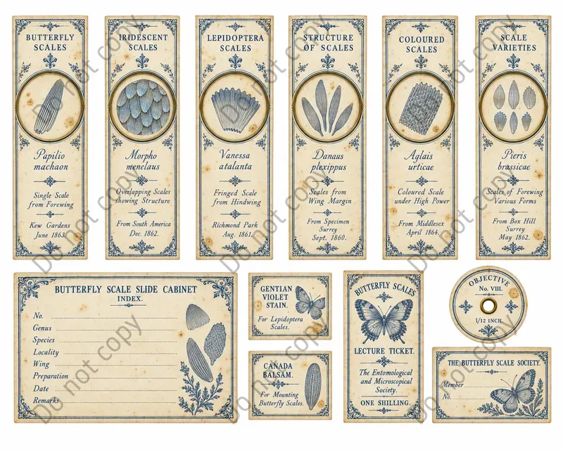 Microscope Slide Label Ephemera