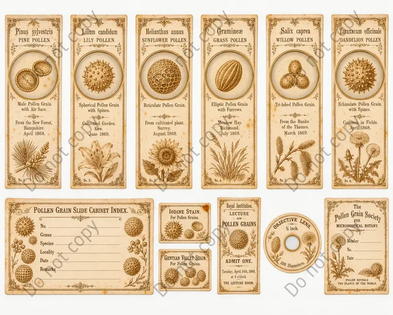 Microscope Slide Label Ephemera
