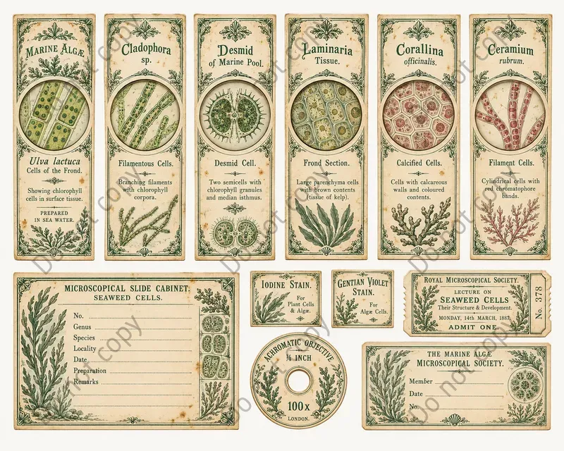 Microscope Slide Label Ephemera