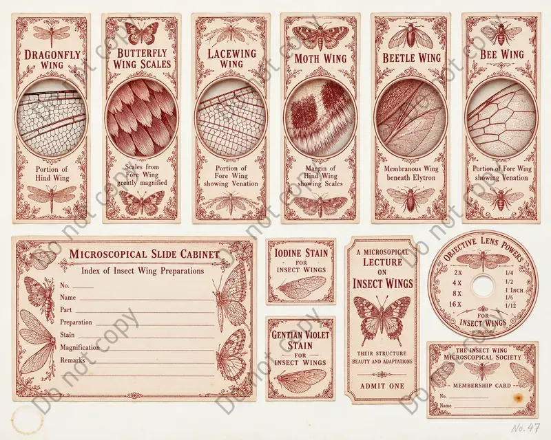 Microscope Slide Label Ephemera