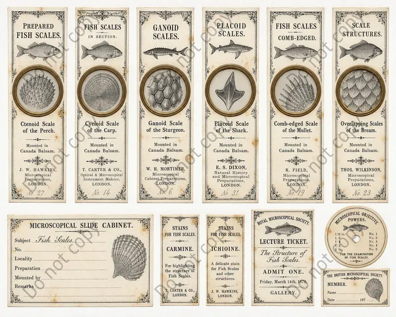 Microscope Slide Label Ephemera
