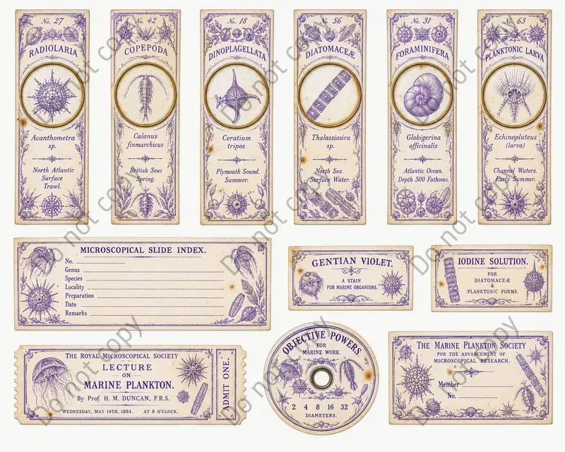 Microscope Slide Label Ephemera