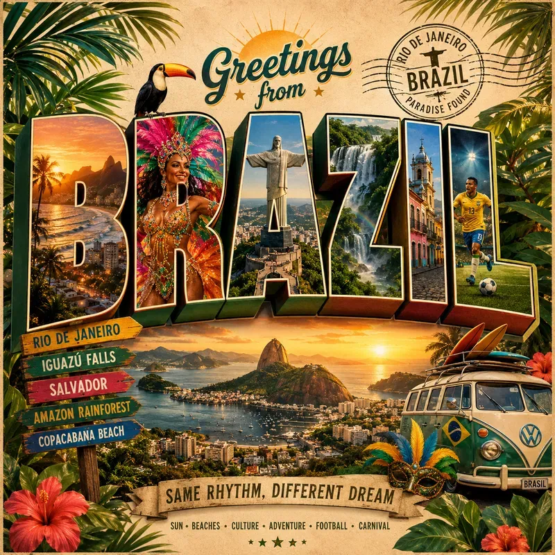 3D Travel Postcards