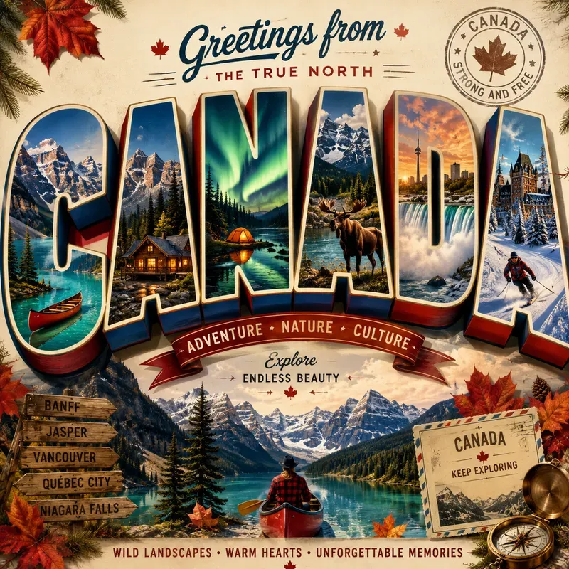 3D Travel Postcards