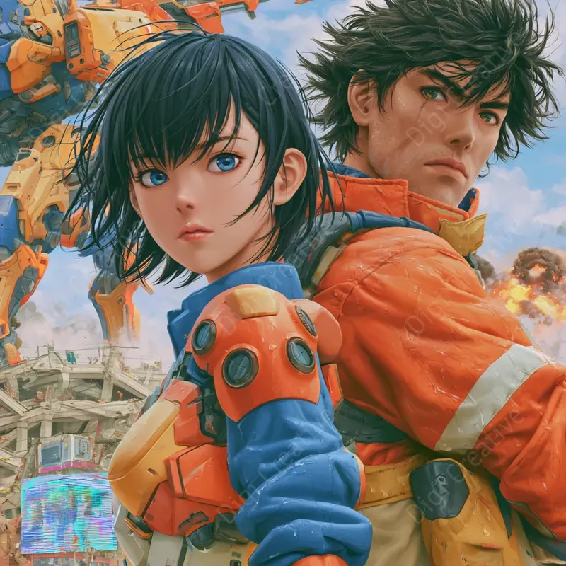 Cinematic Scifi Anime Illustrations