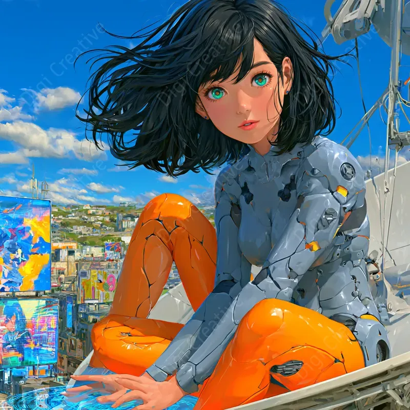 Cinematic Scifi Anime Illustrations