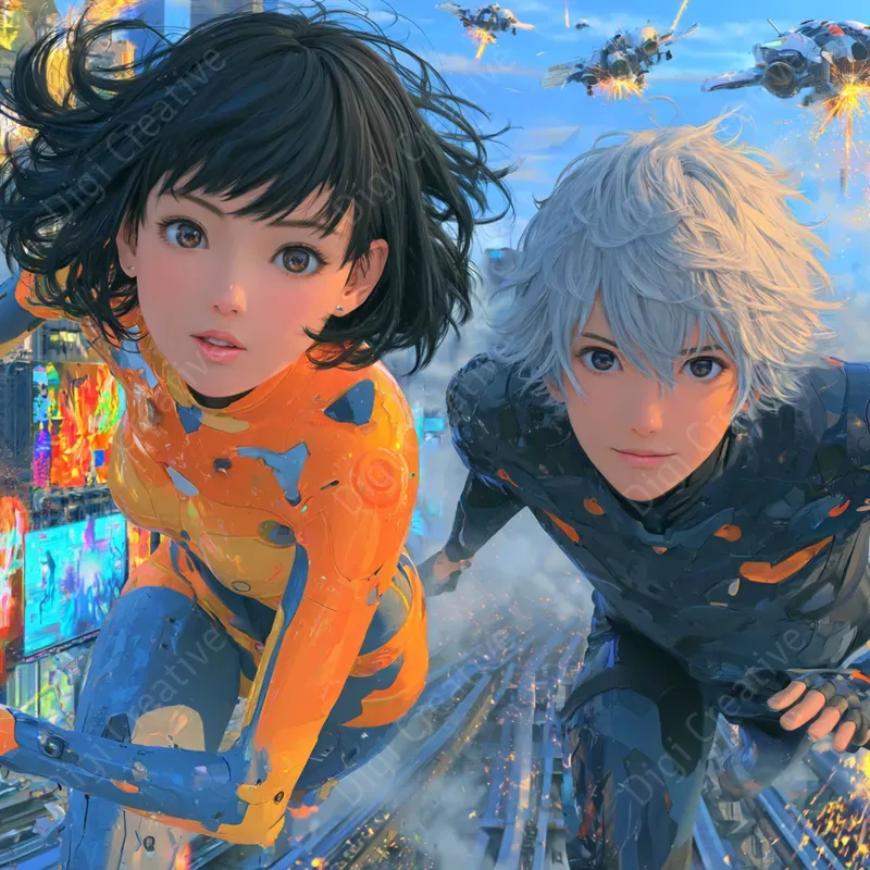 Cinematic Scifi Anime Illustrations