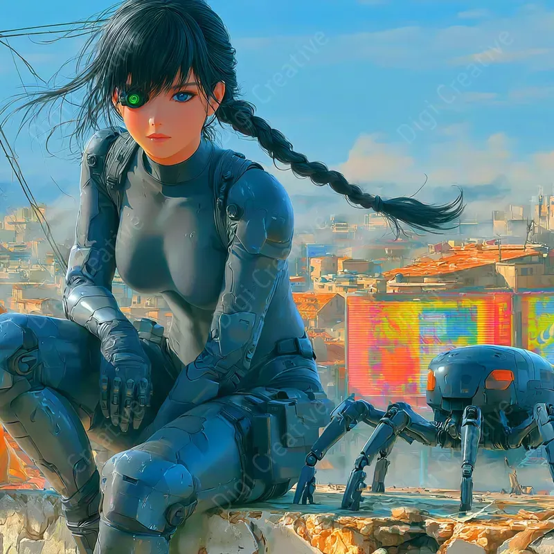 Cinematic Scifi Anime Illustrations