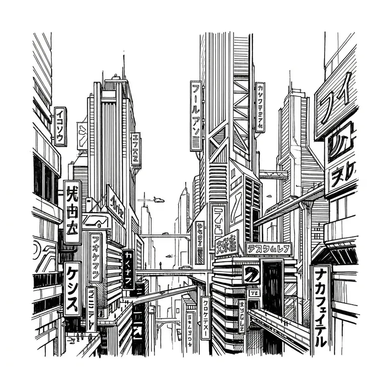 Minimalist Editorial City Ink Sketches