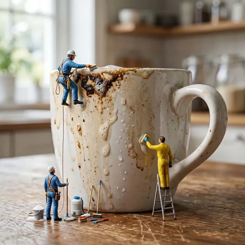 Miniature Workers Repair Scenes