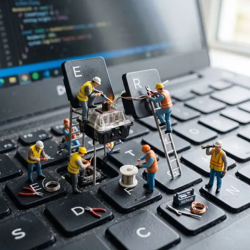 Miniature Workers Repair Scenes