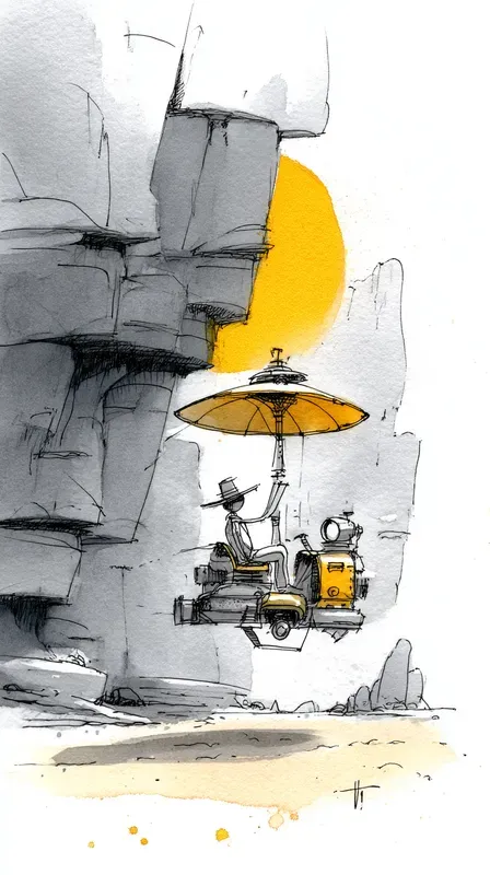 Whimsical Journey Sketch Art